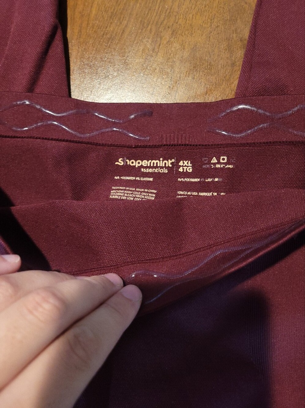Shapermint Burgundy Ponte Leggings - Picture 3 of 3